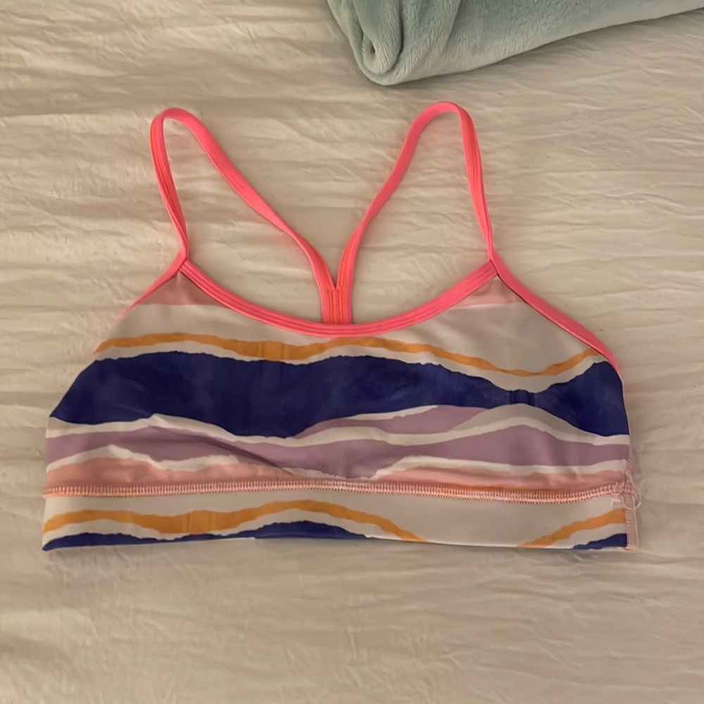 Size 6 colorful lululemon flow Y sports bra